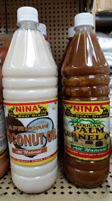 Nina all natural AFRICAN Coconut Oil and AFRICAN Palm Kernel Oil. Shop Charlotte Market International today - Charlotte's best African grocer. West Africa and Caribbean specialty products - OPEN DAILY! Char, NC